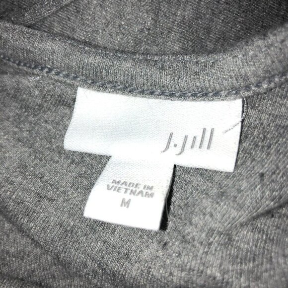 J Jill Womens Medium Gray Long Sleeve Pockets Lace Up Back Knit Dress Size M - Picture 8 of 10